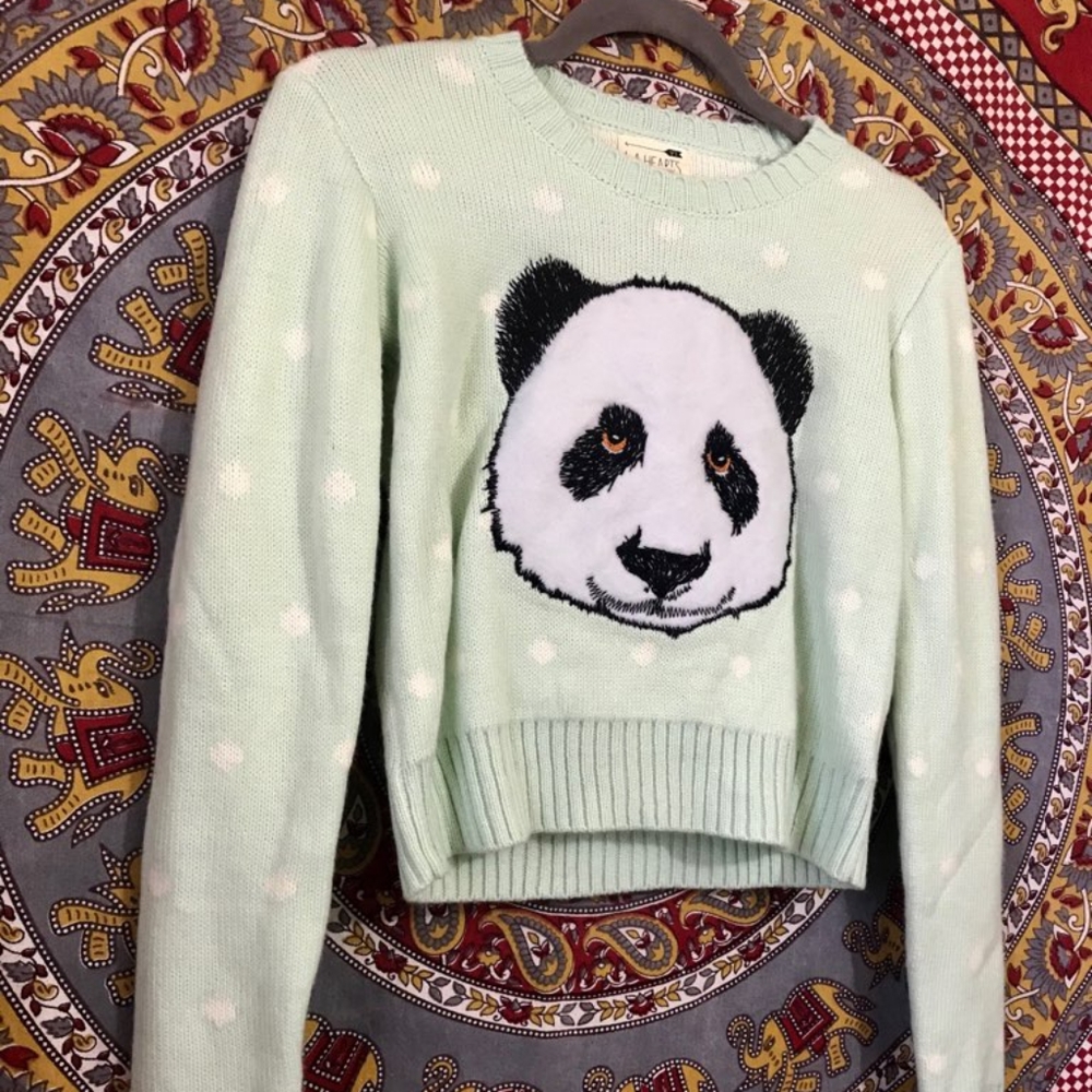 ❗3/$20❗🐼Polka Dot Panda Sweater